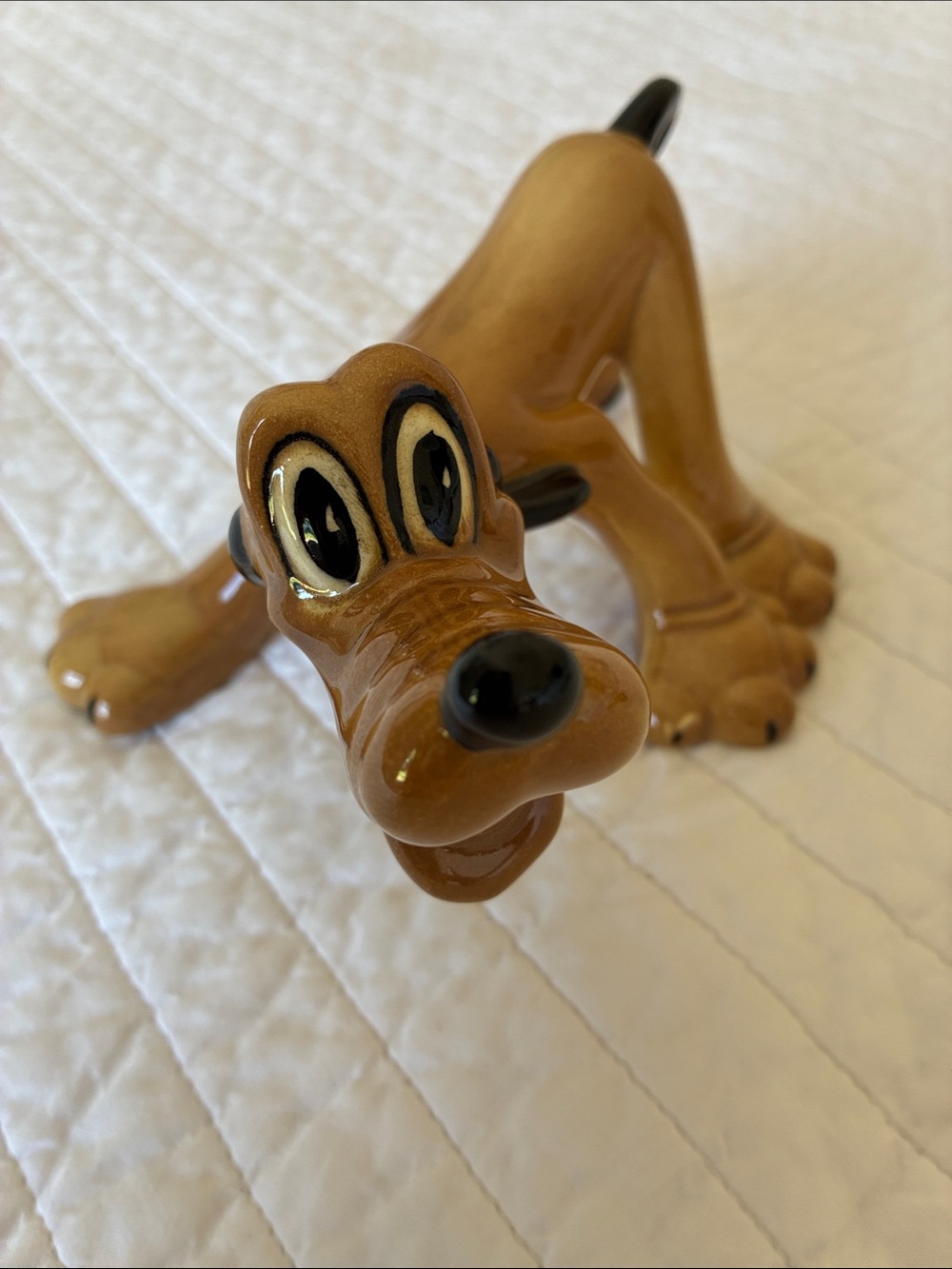 Pluto Ceramic Dog Figurine - Brown